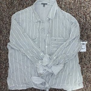 Stripped button up long sleeve